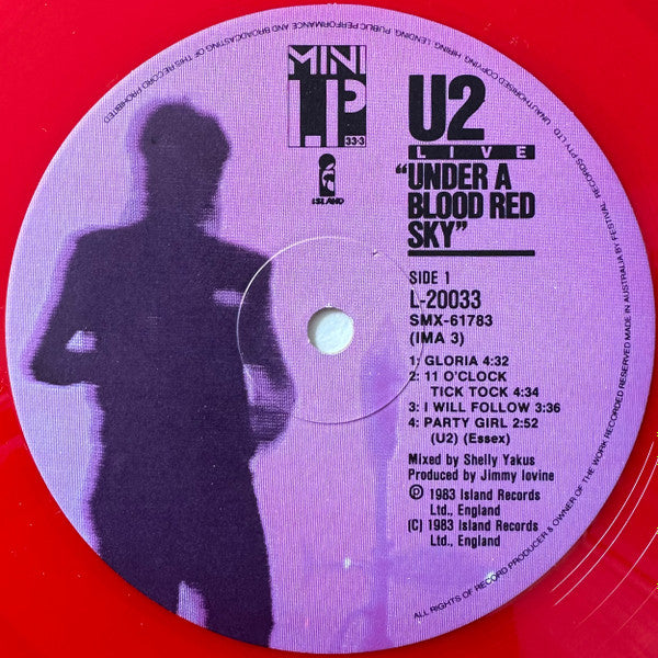 U2 - Live (Under A Blood Red Sky) Red Coloured Vinyl LP (Used)