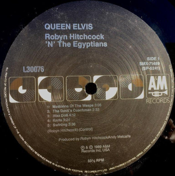 Robyn Hitchcock & Egyptians - Queen Elvis Vinyl LP (Used)