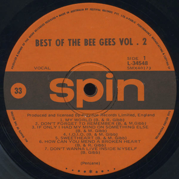 Bee Gees - Best Of The Bee Gees Vol. 2 Vinyl LP (Used)