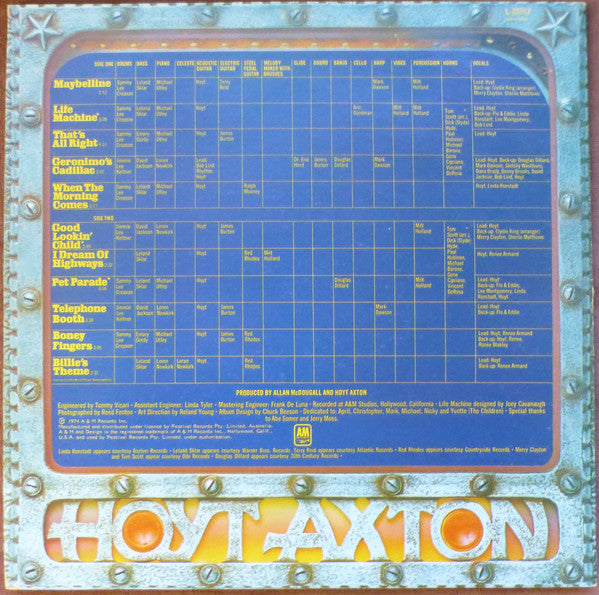 Hoyt Axton - Life Machine Vinyl LP (Used)
