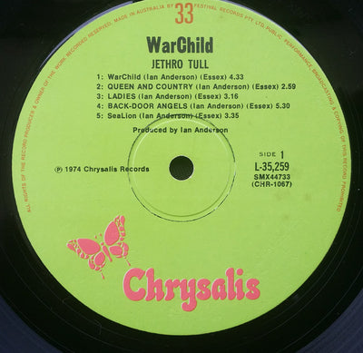 Jethro Tull - War Child Vinyl LP (Used)