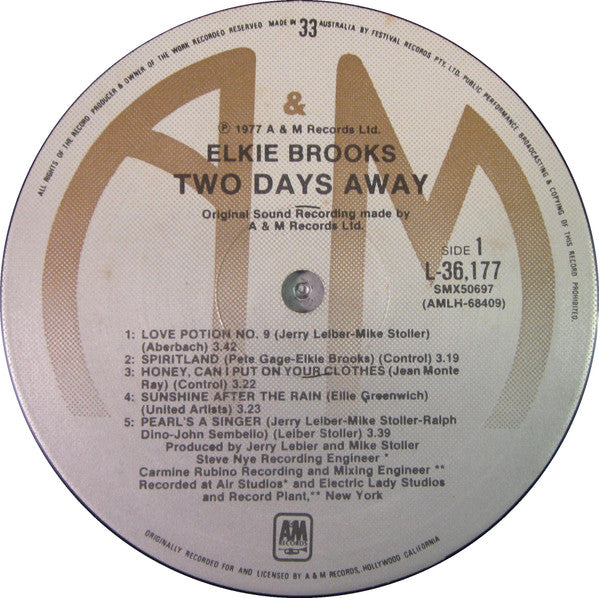 Elkie Brooks - Two Days Away Vinyl LP (Used)