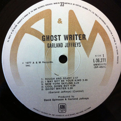 Garland Jeffreys - Ghost Writer Vinyl LP (Used)