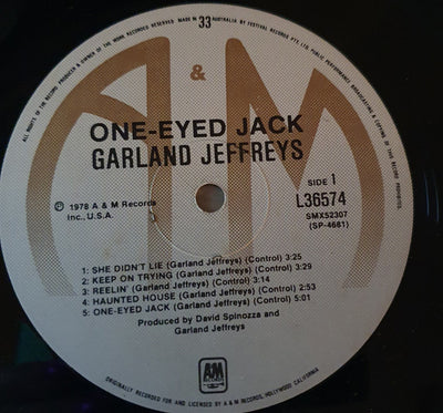 Garland Jeffreys - One-Eyed Jack Vinyl LP (Used)