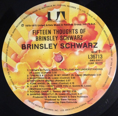 Brinsley Schwarz - Fifteen Thoughts Of Brinsley Schwarz Vinyl LP (Used)