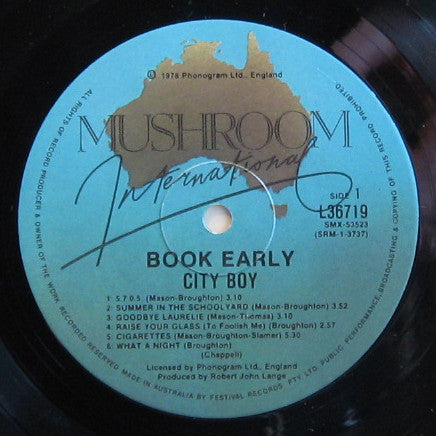 City Boy - Book Early Vinyl LP (Used)