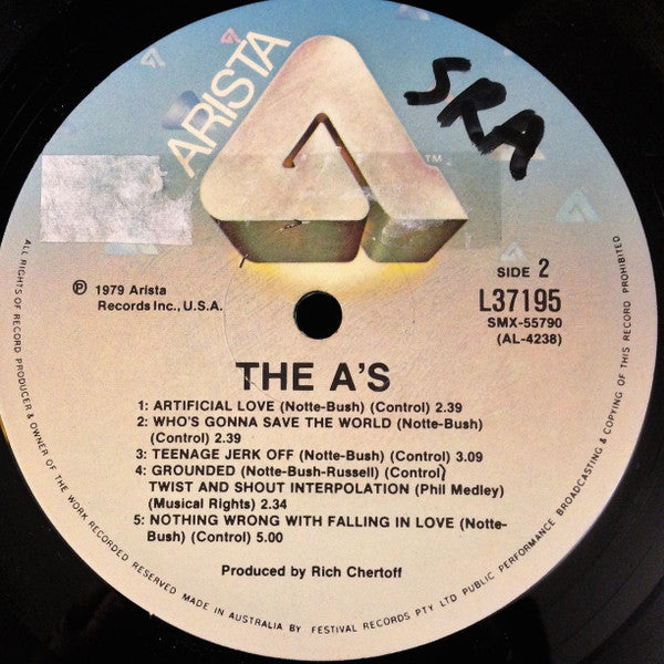 A's - The A's Vinyl LP (Used)