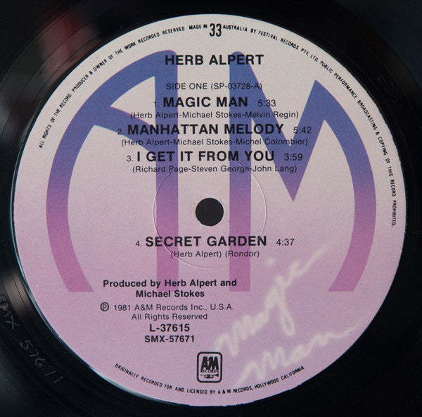 Herb Alpert - Magic Man Vinyl LP (Used)