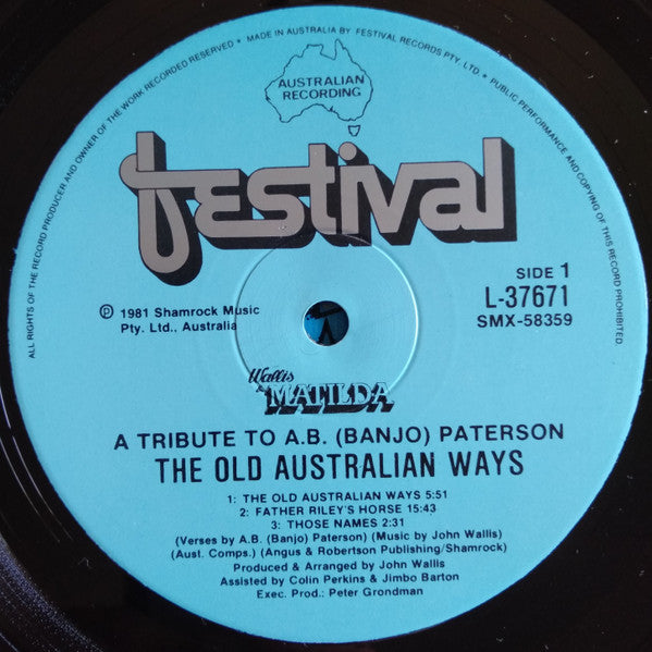 Wallis & Matilda - A Tribute To A.B. (Banjo) Paterson Vol. 2: The Old Australian Ways Vinyl LP (Used)
