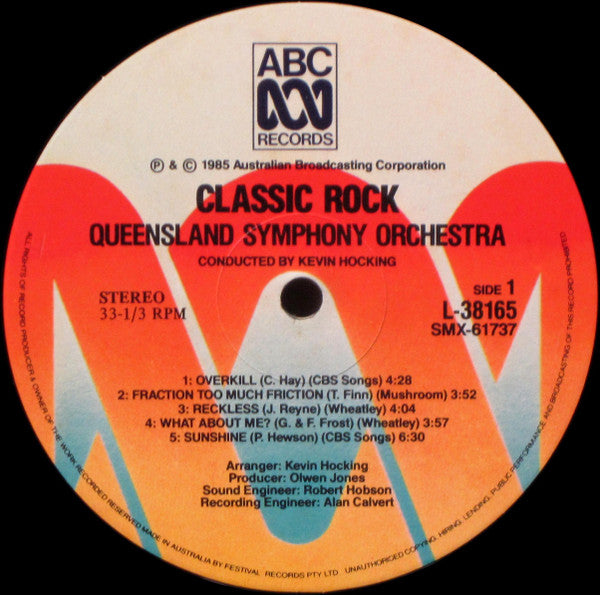 Queensland Symphony Orchestra - Classic Rock Vinyl LP (Used)