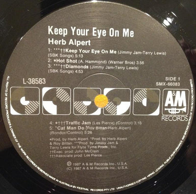 Herb Alpert - Keep Your Eye On Me Vinyl LP (Used)