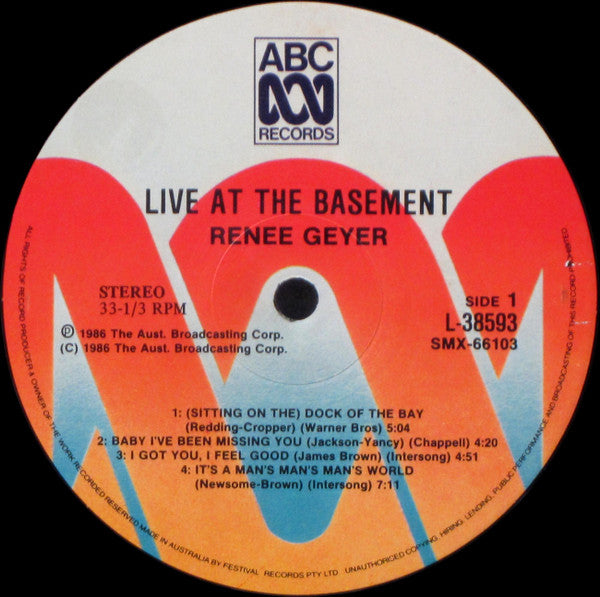 Renee Geyer - Live At The Basement Vinyl LP (Used)