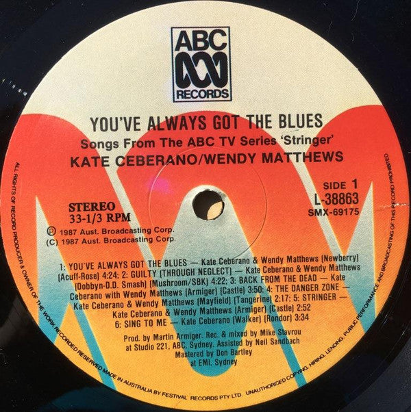 Kate Ceberano & Wendy Matthews - You've Always Got The Blues Vinyl LP (Used)