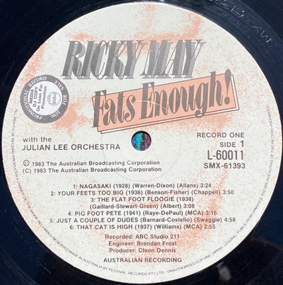Ricky May & Julian Lee Orchestra - Fats Enough Vinyl 2LP (Used)