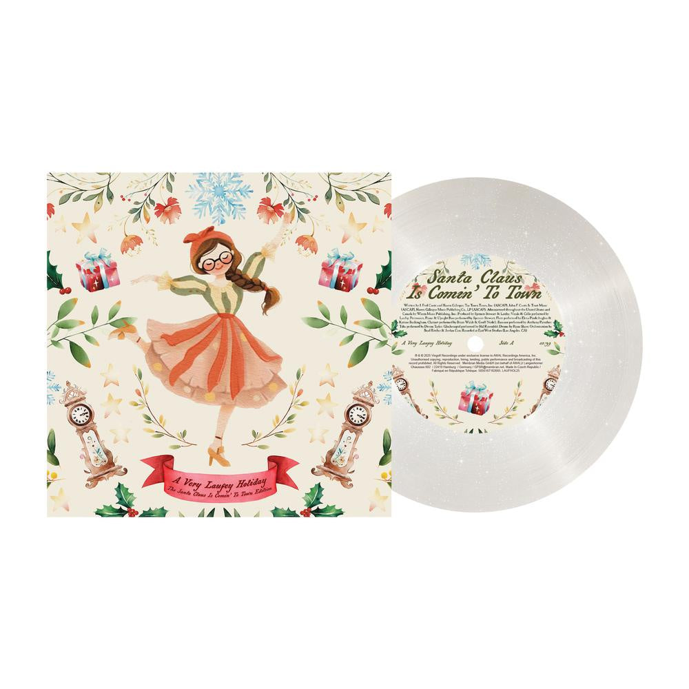 Laufey - A Very Laufey Holiday: The Santa Claus Is Comin' To Town Edition Snow Globe Glitter Coloured 7" Vinyl Single