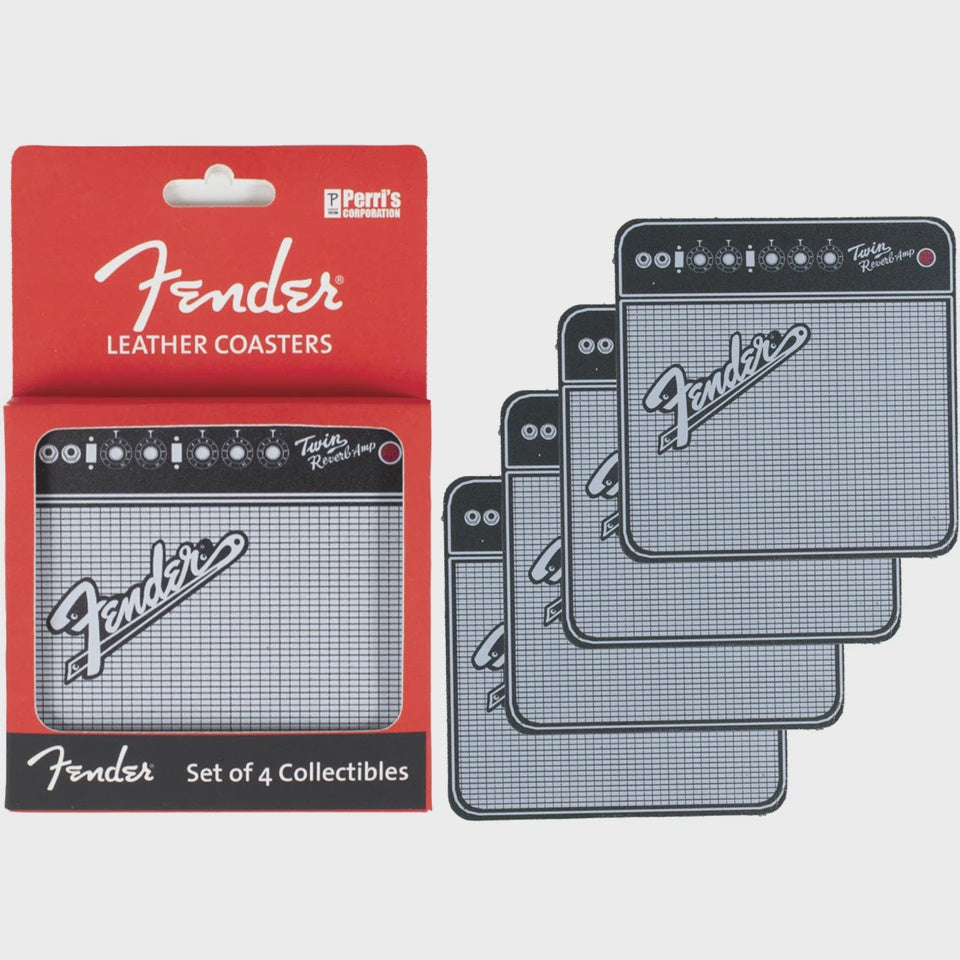 Fender - Amplifiers Leather Coaster Set