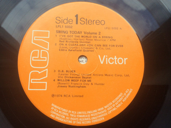 Various Artists - Swing Today Volume Two Vinyl LP (Used)