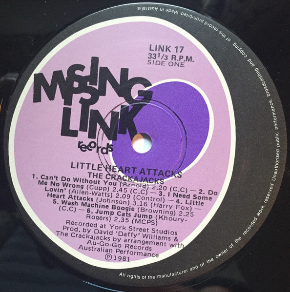 Crackajacks - Little Heart Attacks Vinyl LP (Used)