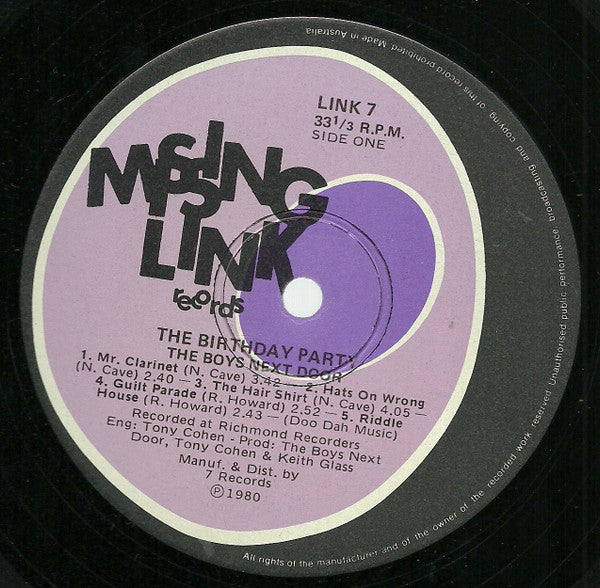 Boys Next Door - The Birthday Party Vinyl LP (Used)