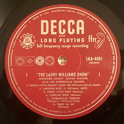 Larry Williams & Johnny 'Guitar' Watson With Stormsville Shakers - The Larry Williams Show Featuring Johnny 'Guitar' Watson With The Stormsville Shakers Vinyl LP (Used)