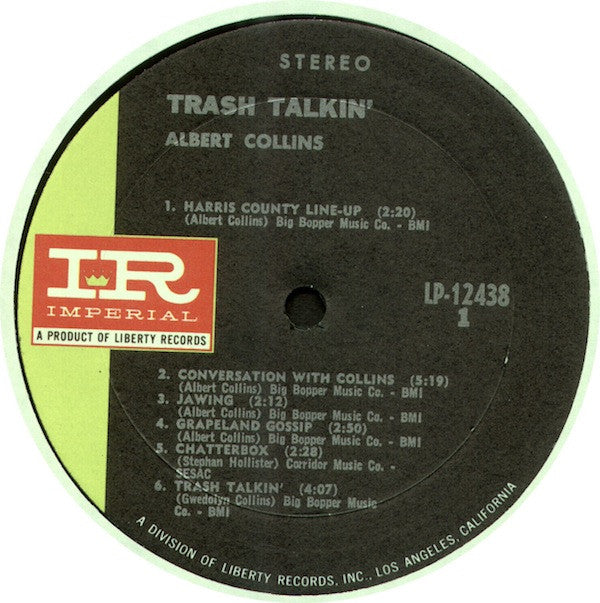 Albert Collins - Trash Talkin' Vinyl LP (Used)