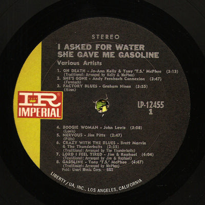 Various Artists - I Asked For Water She Gave Me... Gasoline Vinyl LP (Used)