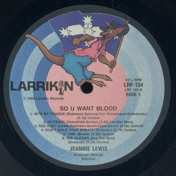 Jeannie Lewis - So U Want Blood Vinyl LP (Used)