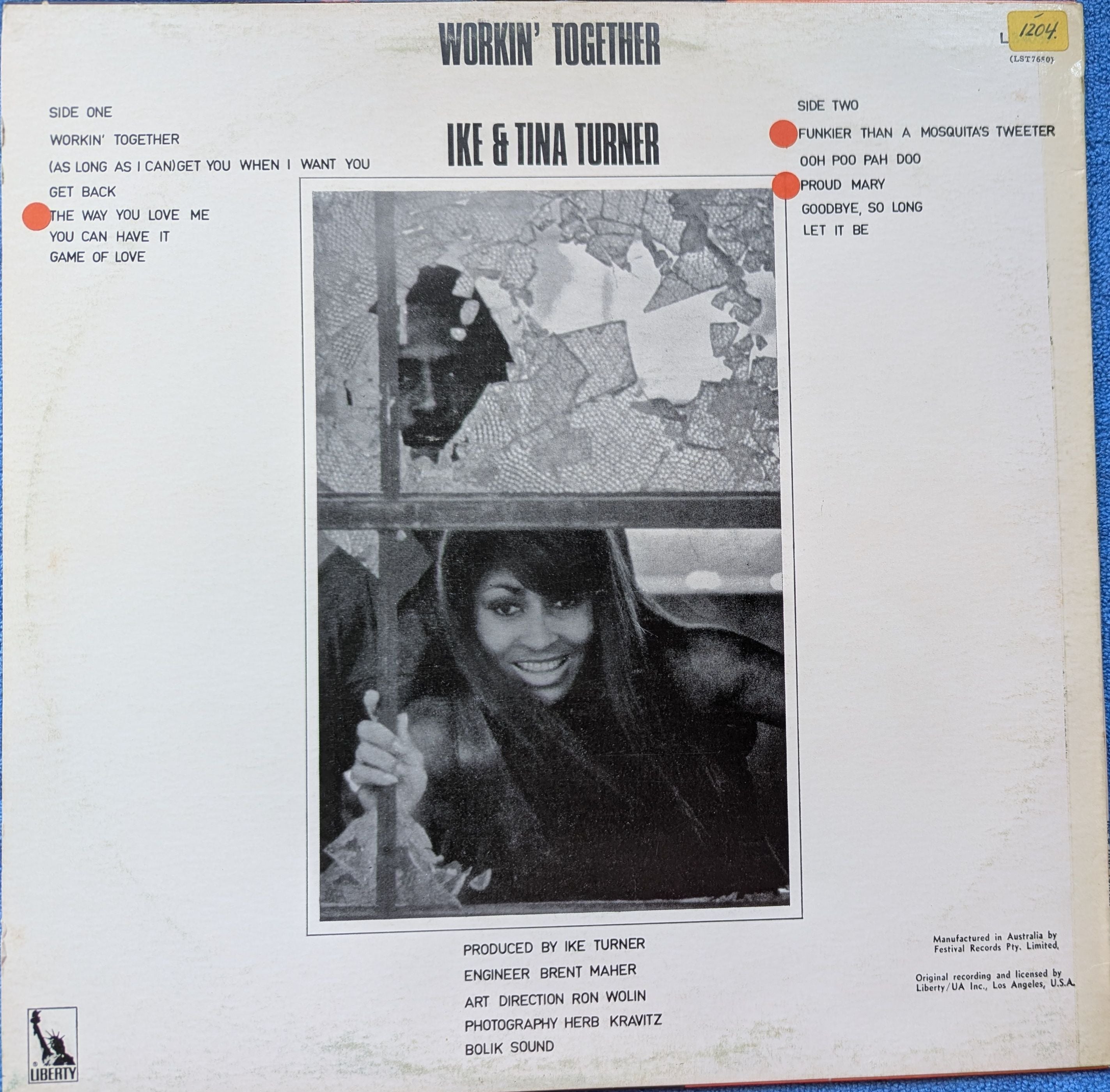 Ike & Tina Turner - Workin' Together Vinyl LP (Used)