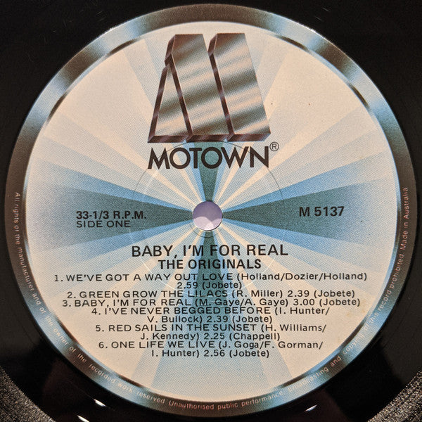 Originals - Baby, I'm For Real Reissue Vinyl LP (Used)