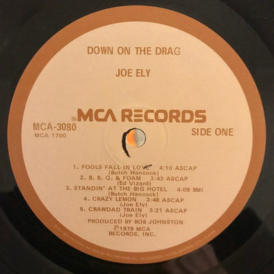Joe Ely - Down On The Drag Vinyl LP (Used)
