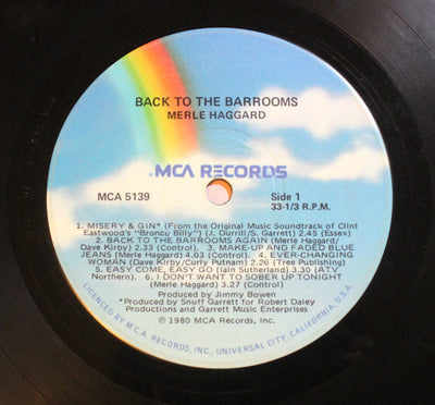 Merle Haggard - Back To The Barrooms Vinyl LP (Used)