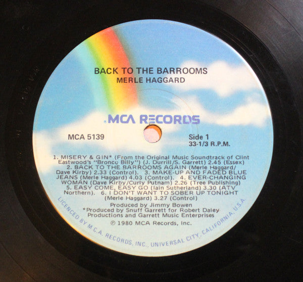 Merle Haggard - Back To The Barrooms Vinyl LP (Used)