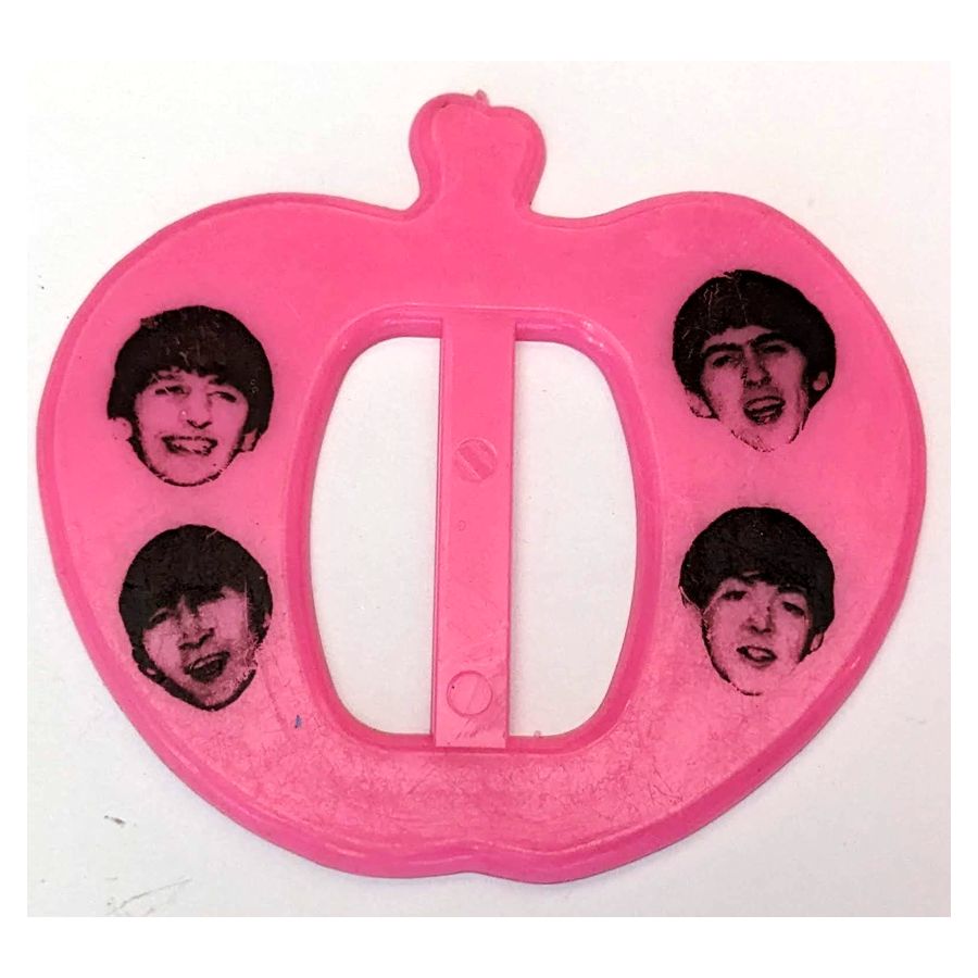 Beatles - Vintage 1960s Pink Plastic Belt Buckle