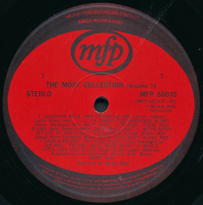Various Artists - The Most Collection Volume 1 Vinyl LP (Used)