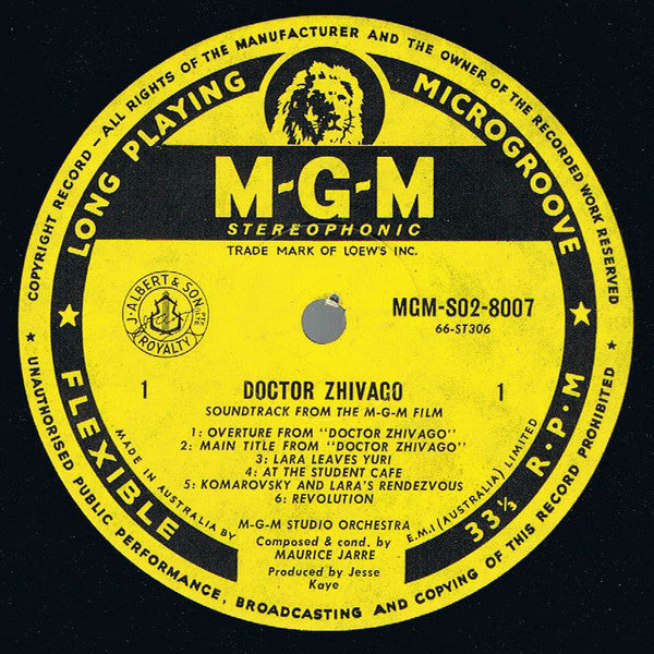 Soundtrack - Doctor Zhivago Original Soundtrack Album Vinyl LP (Used)