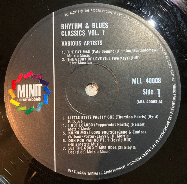 Various Artists - Rhythm & Blues Classics Volume One Vinyl LP (Used)