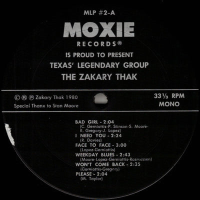 Zakary Thaks - Texas Band Vinyl LP (Used)