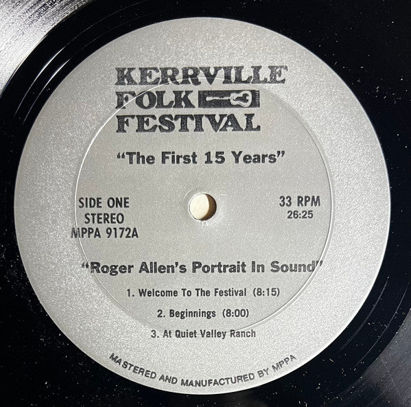 Various Artists - Kerrville Folk Festival The First Fifteen Years (Roger Allen's Portrait In Sound) Vinyl LP (Used)