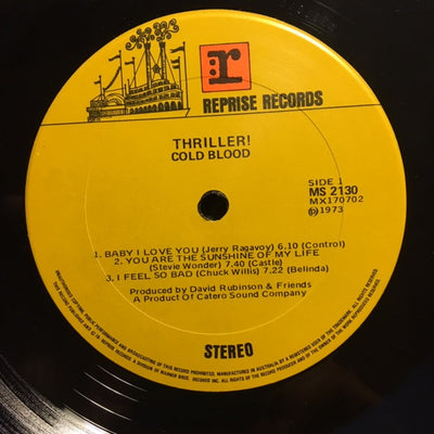 Cold Blood - Thriller! Vinyl LP (Used)