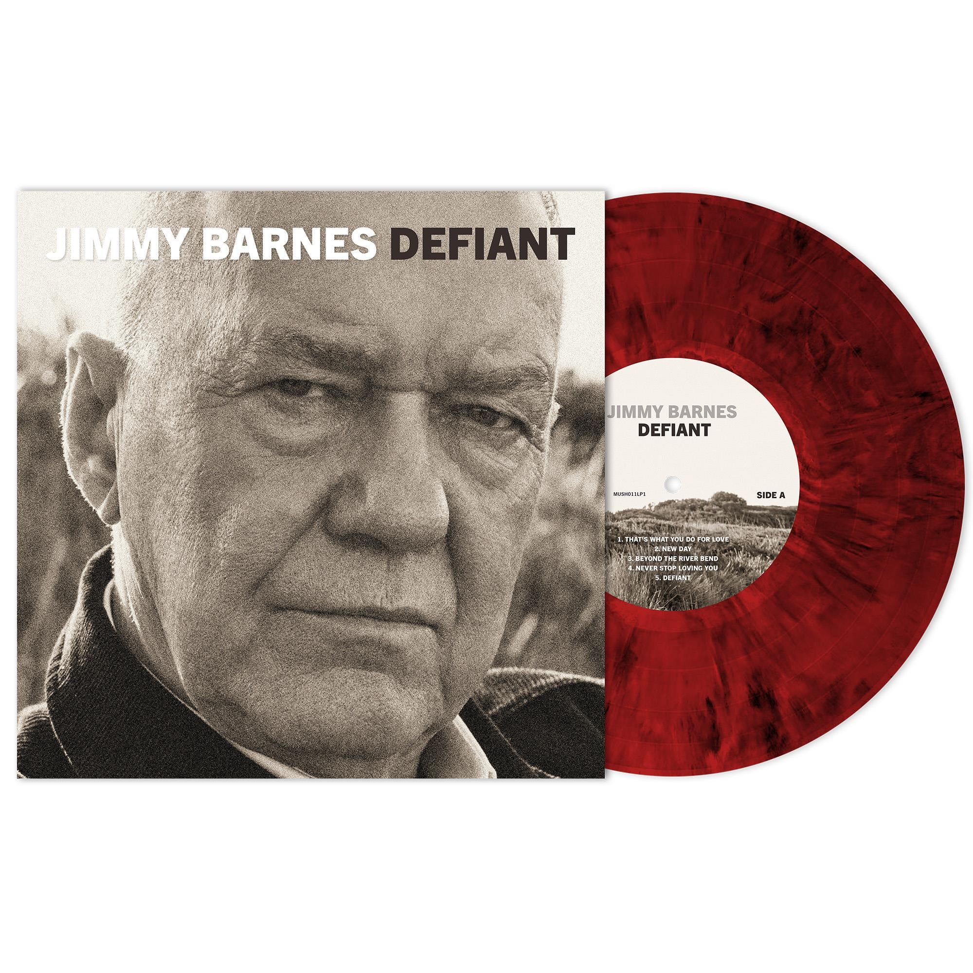 Jimmy Barnes - DEFIANT Red/Black Coloured Vinyl LP