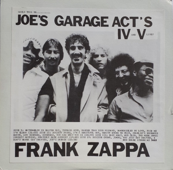 Frank Zappa - Could This Be........ Joe's Garage Act's IV And V Live? Vinyl 2LP (Used)