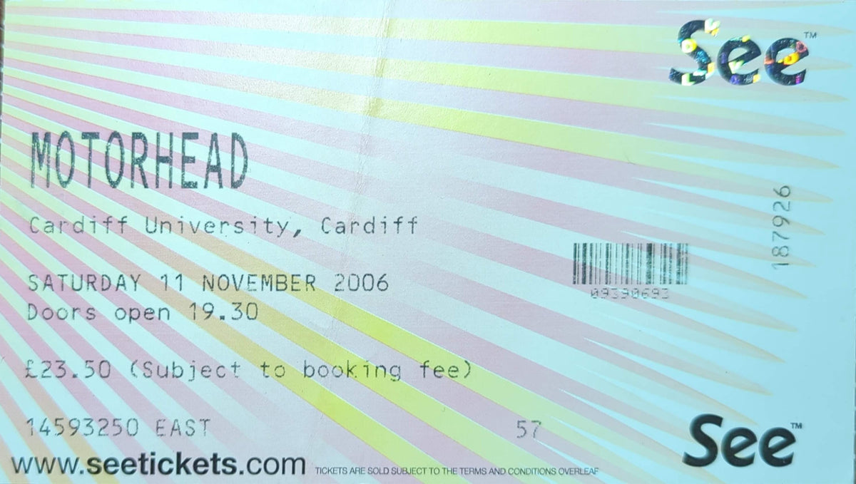 Motorhead - 2006 Original Vintage Concert Ticket