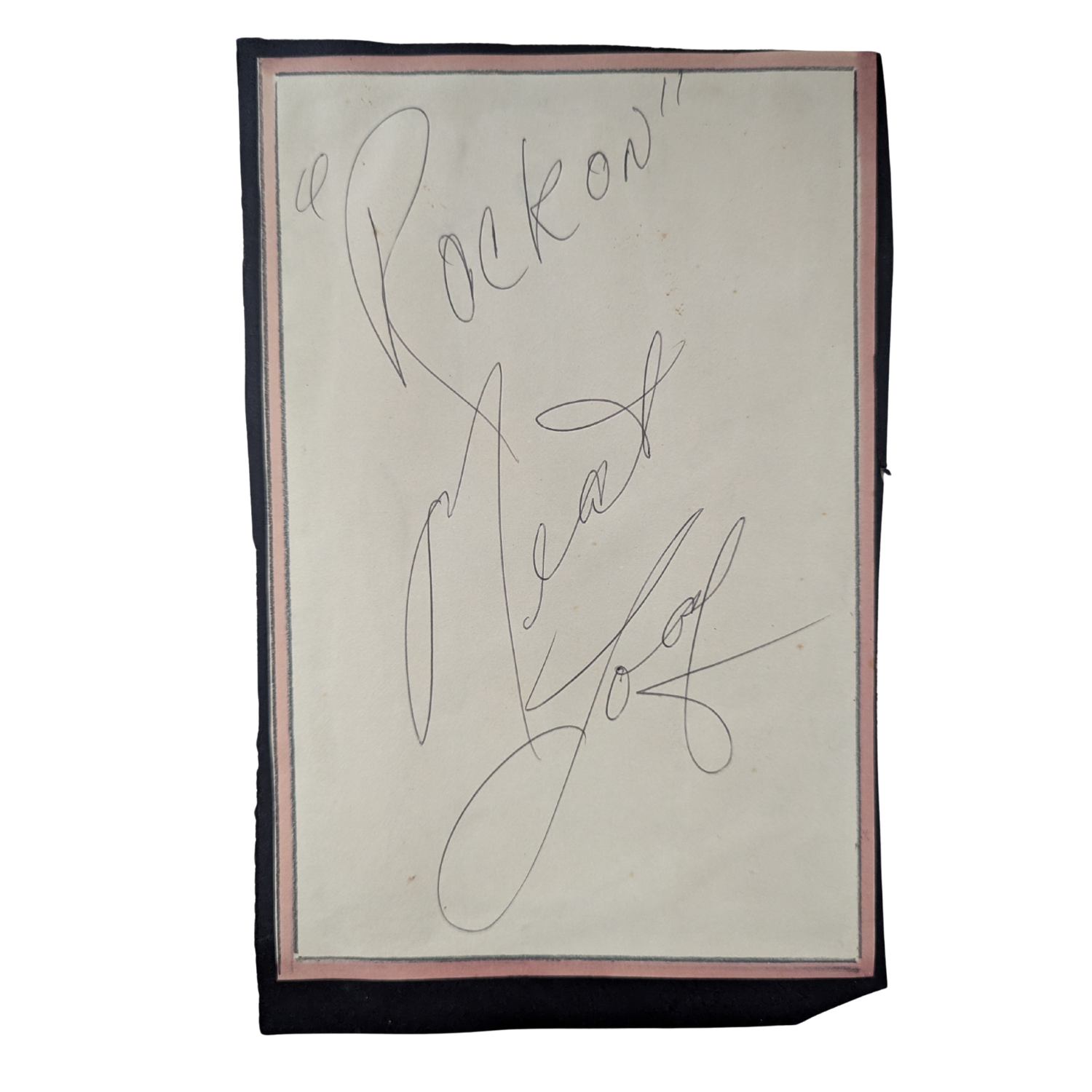 Meatloaf - Autograph On Paper