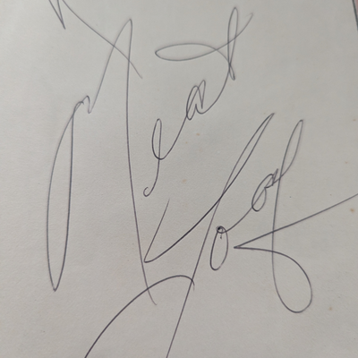 Meatloaf - Autograph On Paper