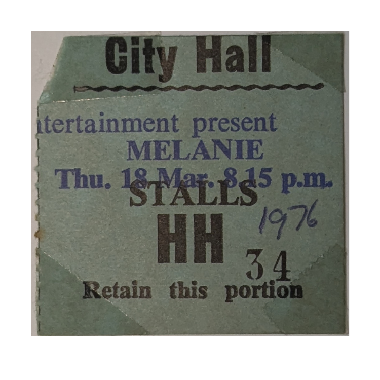 Melanie - 1976 Tour Original Vintage Concert Ticket