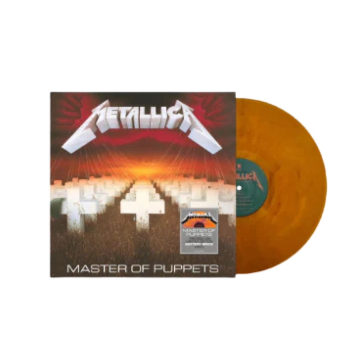 Metallica - Master Of Puppets Battery Brick Red Coloured Vinyl LP