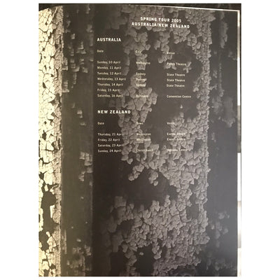 Moody Blues - World Tour 2005 Australia Limited Edition Original Concert Tour Program