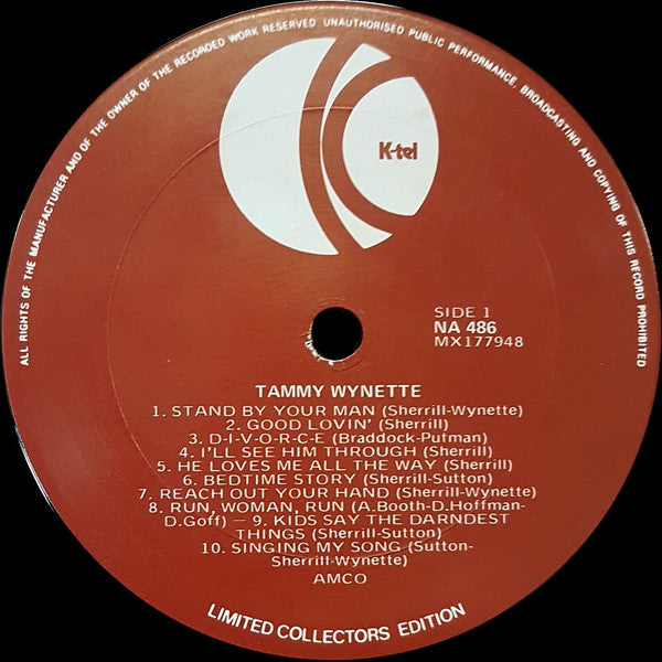 Tammy Wynette - K-Tel Presents Tammy 20 Greatest Hits Of Tammy Wynette Vinyl LP (Used)
