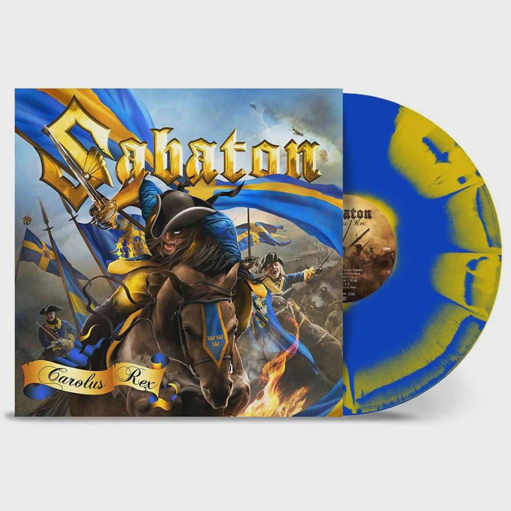 Sabaton - Carolus Rex Swedish Edition Blue/Yellow Sunburst Coloured Vinyl LP