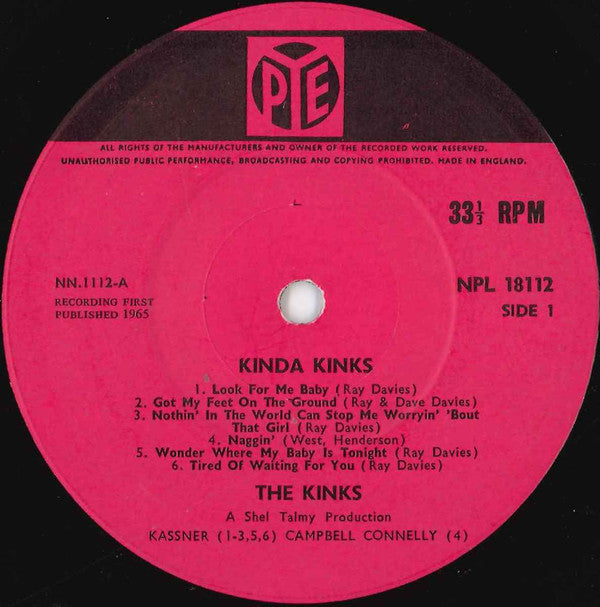 Kinks - Kinda Kinks Vinyl LP (Used)